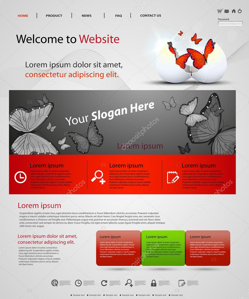 Web design vector template