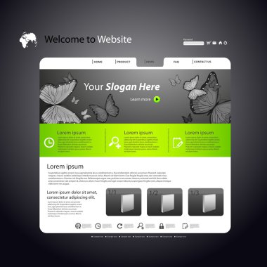 Web site design template clipart