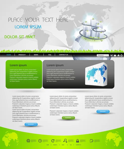Diseño de plantilla de página web — Vector de stock
