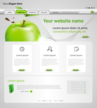 Web tasarım vektör şablonu ile elma