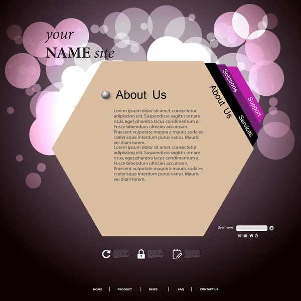Modèle abstrait de conception de site Web — Image vectorielle