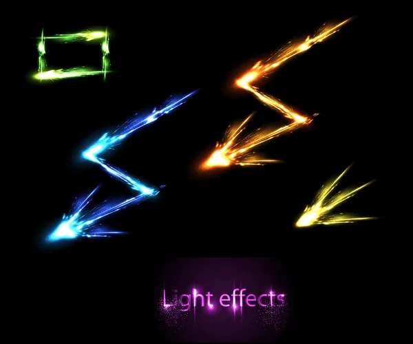 Lehké neon efekty — Stockový vektor
