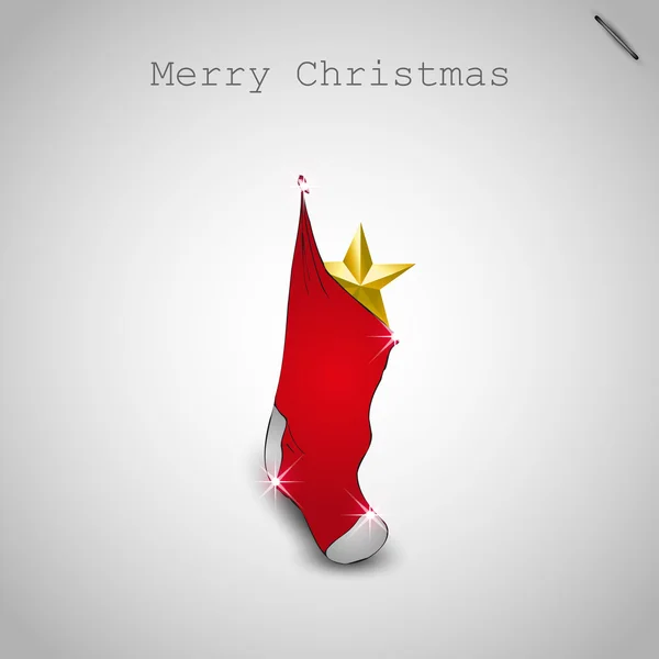 Sock Merry Christmas design — Stok Vektör