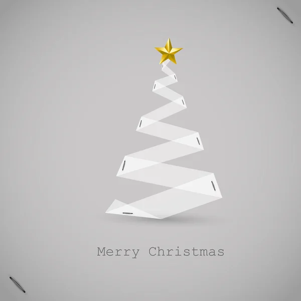 Χριστουγεννιάτικο δέντρο χαρτί — Διανυσματικό Αρχείο