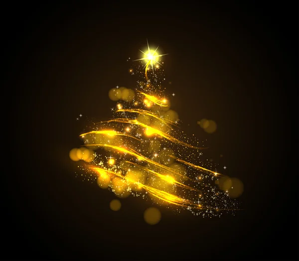Abstract gouden kerst achtergrond — Stockvector