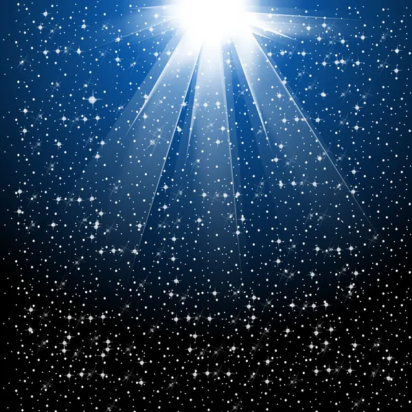 Neige et étoiles tombent — Image vectorielle