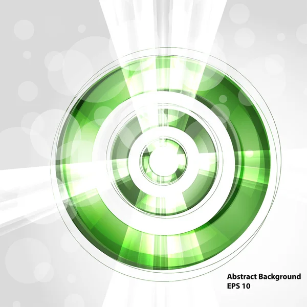 Cercle vert futuriste abstrait — Image vectorielle