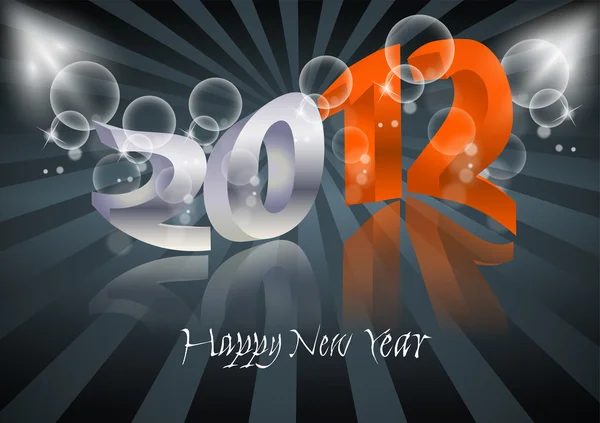 Karta szczęśliwy nowy rok 2012 — Wektor stockowy