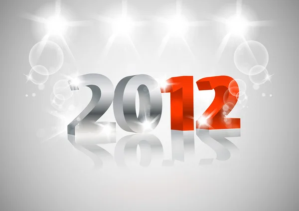 2012 gelukkig nieuwjaarskaart — Stockvector