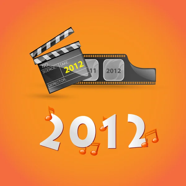 Film nieuwjaarskaart — Stockvector