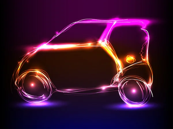 Car neon light design — Stockvector