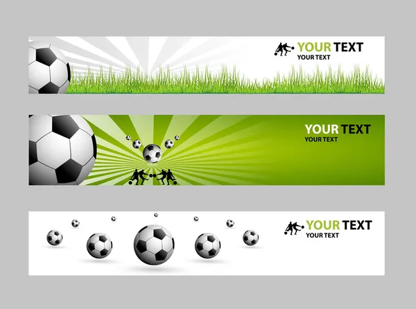 Banner web de fútbol — Vector de stock