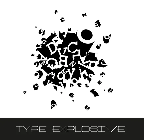 Type decorative explosive — Stock Vector