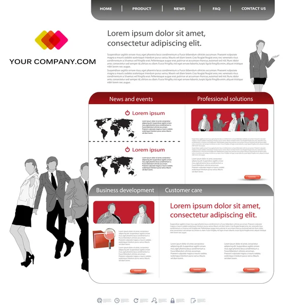 Site Web du modèle d'entreprise — Image vectorielle