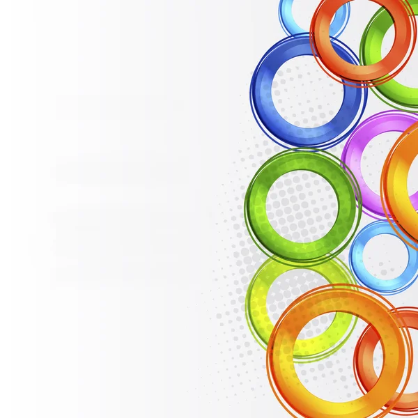 Design de círculo colorido abstrato — Vetor de Stock