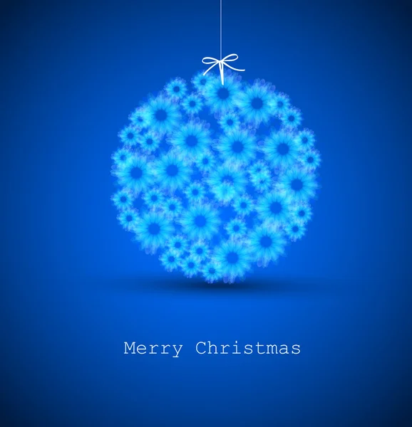 Современная открытка с абстрактным синим рождественским декором — стоковый вектор