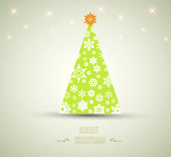 ビンテージ ベクトル クリスマス ツリー — ストックベクタ