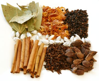 Assortment of spices clipart