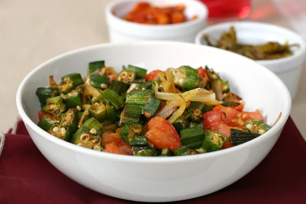 Indian Food Series - Okra Dish — Stock Photo, Image