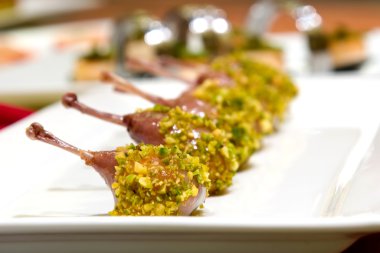 Pistachio Crusted Quail Ballotine clipart