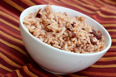 Caribbean rice and kidney beans clipart