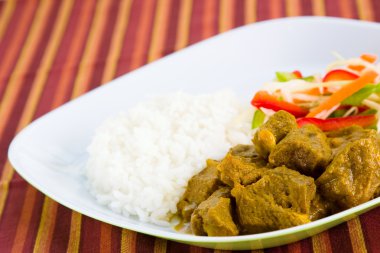 Goat Curry with Rice - Caribbean Style clipart