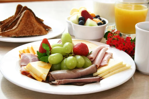 Frühstücksserie - Proteinplatte — Stockfoto