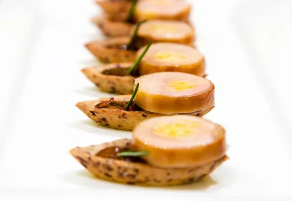 Podpalali foie gras — Zdjęcie stockowe