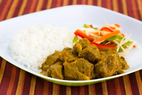 Curry de chèvre au riz - Style caribéen — Photo