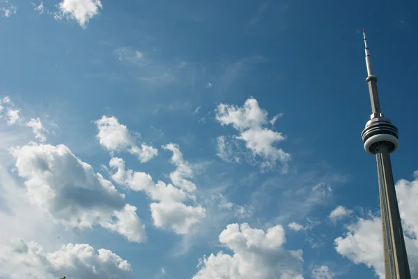 stock image CN Tower across a blue sky