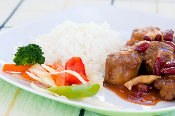 Oxtail Stew with Rice and Vegetables