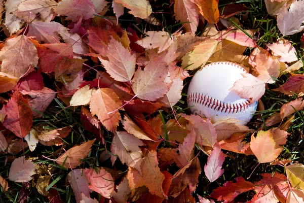 Бейсбол в сезоне осени — стоковое фото