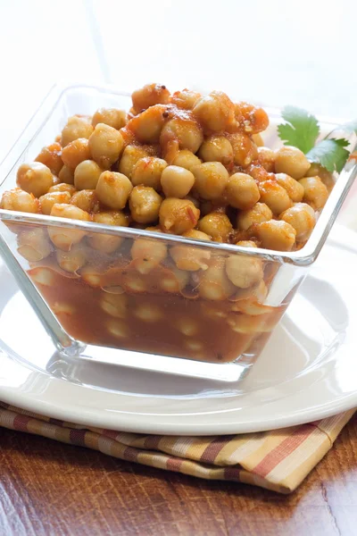 Chickpeas Curry - Indian style. — Stock Photo, Image