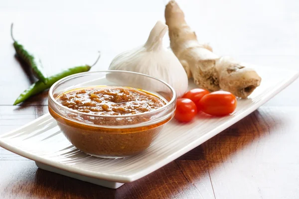 Sos curry indyjskie — Zdjęcie stockowe