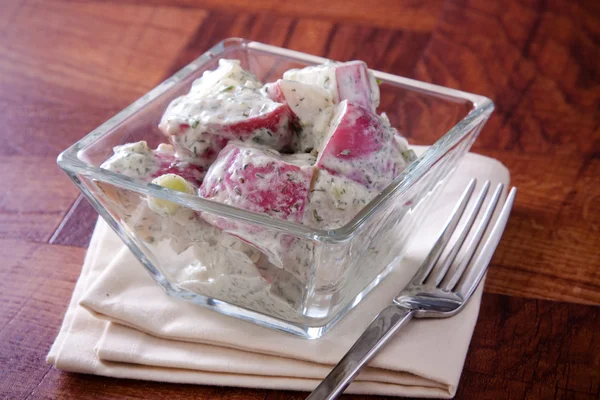 White Pommery Potato Salad — Fotografie, imagine de stoc