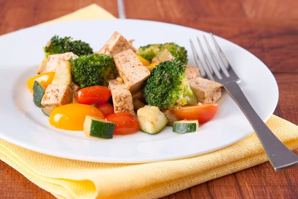 Vegan tofu måltid Stockbild