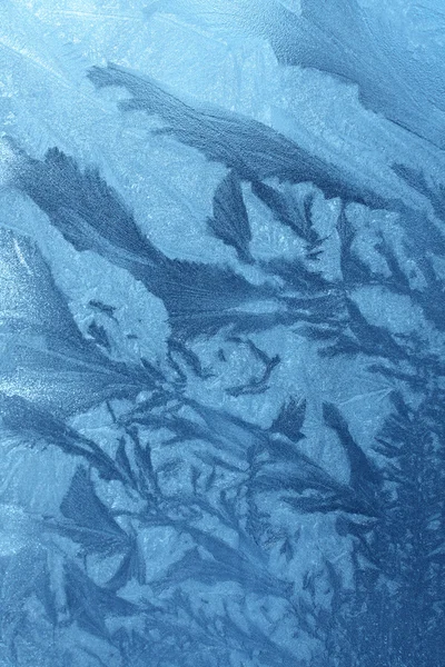 Frosty pattern at window — Stock Photo, Image