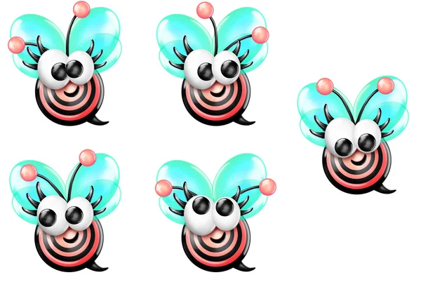Cartoon Bullseye Bee (flicka) — Stockfoto