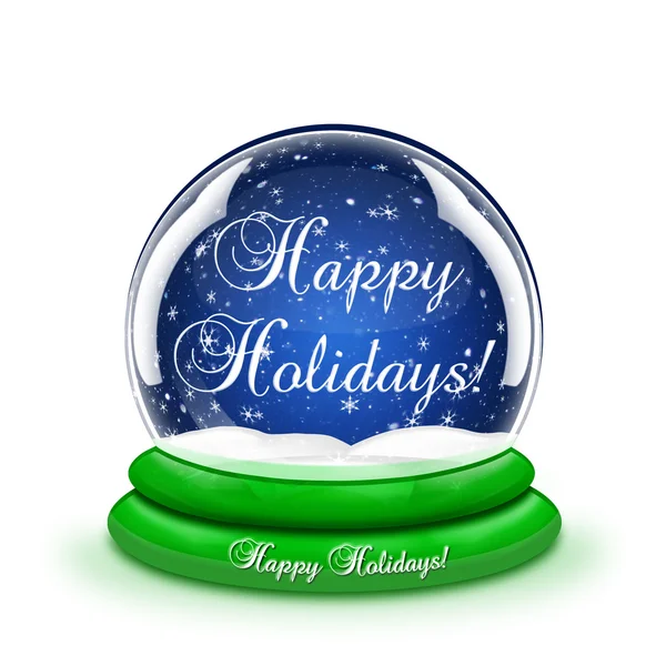 Happy Holidays Snow Globe — Stock Photo, Image