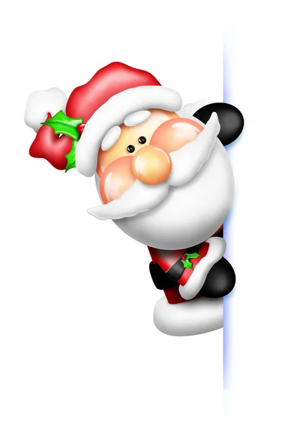 Stock image Gumdrop Santa Peeking Around