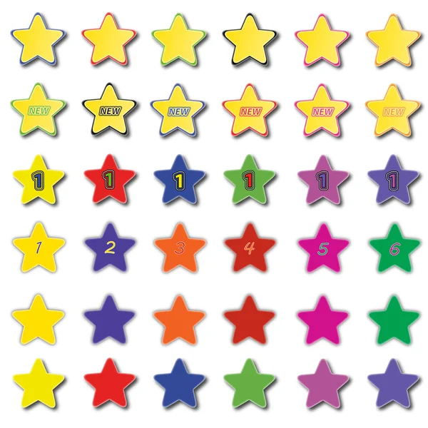 Icônes étoiles — Image vectorielle