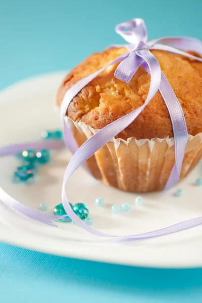 Cupcakes met fruit vullen — Stockfoto