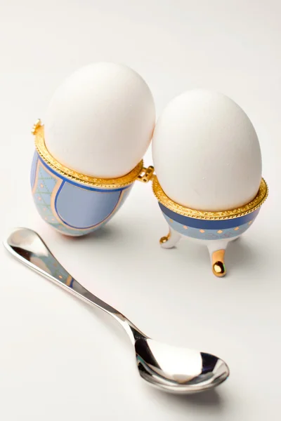 Desayuno con dos huevos —  Fotos de Stock