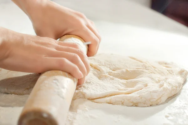 Kneaded raw dough dumplings — Stock Photo, Image