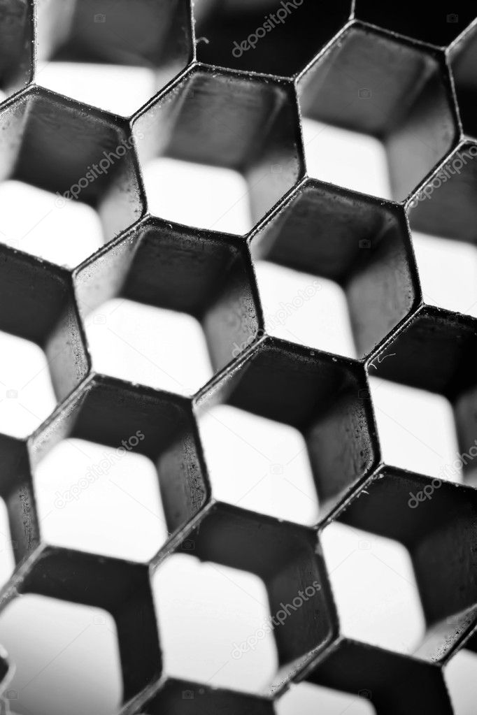 The honeycombs metal black pattern