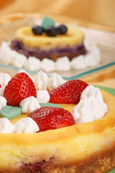Aardbeien cheesecake — Stockfoto
