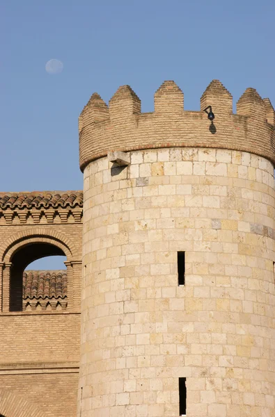 Detalhe de Aljaferia em Zaragoza — Fotografia de Stock