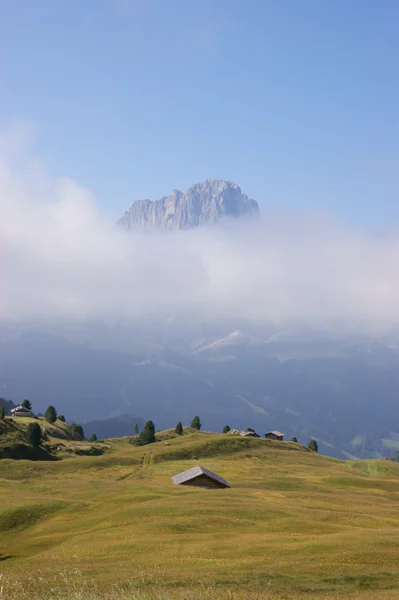 Dolomites in a misty morning — Stock Photo, Image