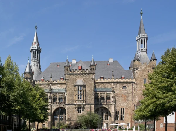 stock image South facade of Aachen (Aix-la-Chapelle) town hall