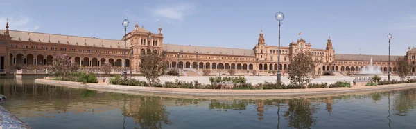 Vista panorámica de la Plaza de España en Sevilla — Foto de Stock